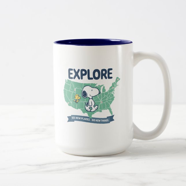 Road Trippin | Peanuts Explore Two-Tone Coffee Mug (Right)