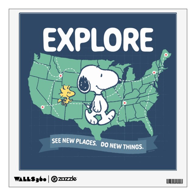 Road Trippin | Peanuts Explore Wall Decal (Front)