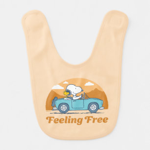 Road Trippin   Peanuts Feeling Free Baby Bib