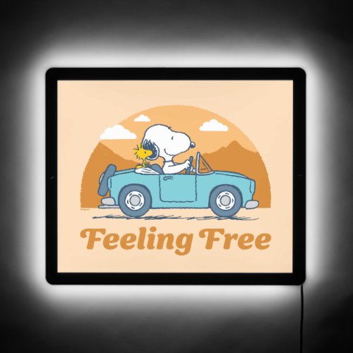 Road Trippin  Peanuts Feeling Free LED Sign