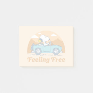 Road Trippin Peanuts Feeling Free Post-it Notes