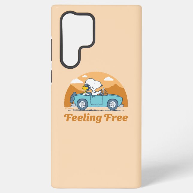 Road Trippin | Peanuts Feeling Free Samsung Galaxy Case (Back)