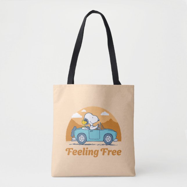 Road Trippin | Peanuts Feeling Free Tote Bag (Front)