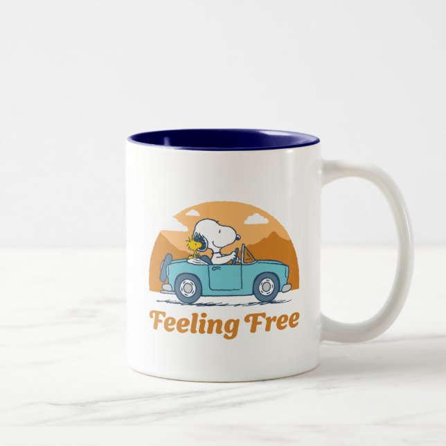 Road Trippin | Peanuts Feeling Free Two-Tone Coffee Mug (Right)