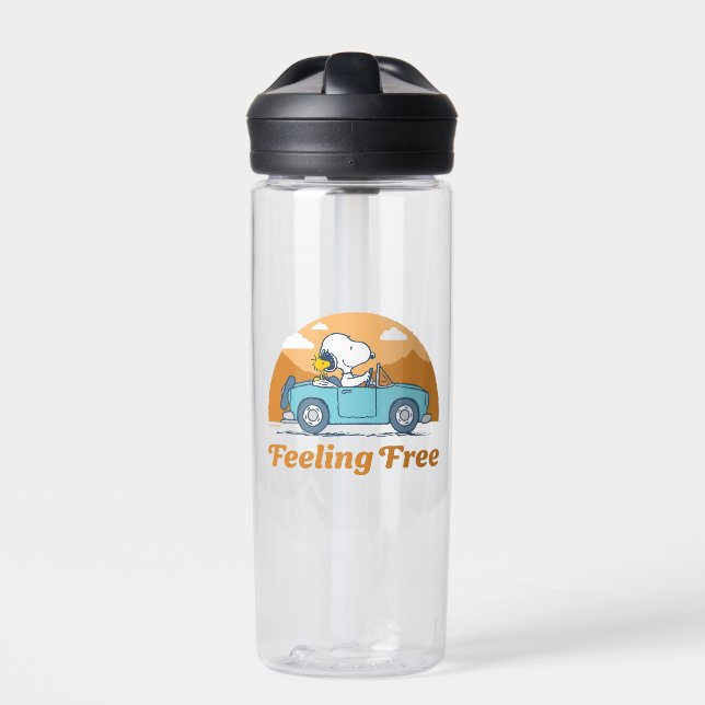 Road Trippin | Peanuts Feeling Free Water Bottle (Front)