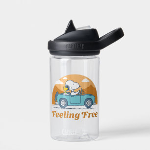 Road Trippin   Peanuts Feeling Free Water Bottle