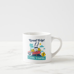 Road Trippin   Peanuts It's Cool To Carpool Espresso Cup
