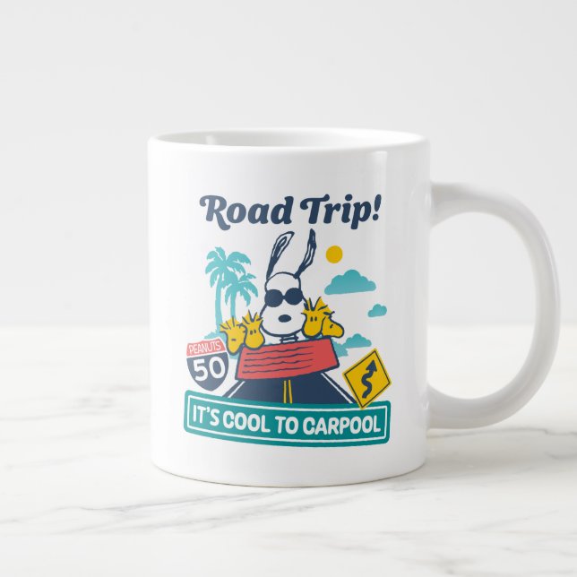 Road Trippin | Peanuts It's Cool To Carpool Giant Coffee Mug (Right)