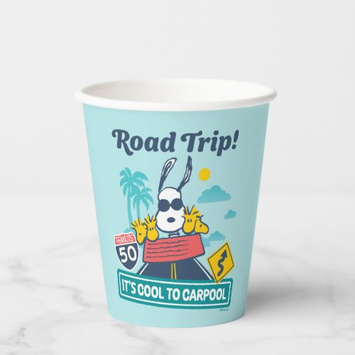 Road Trippin  Peanuts Its Cool To Carpool Paper Cups