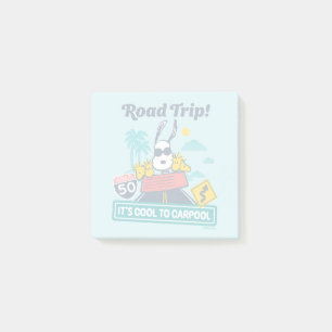 Road Trippin Peanuts It's Cool To Carpool Post-it Notes