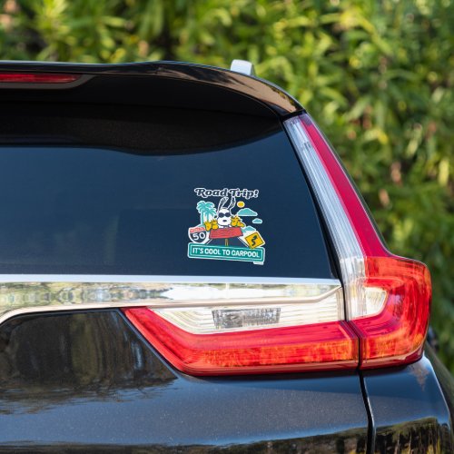 Road Trippin  Peanuts Its Cool To Carpool Sticker