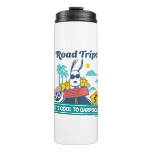 Road Trippin   Peanuts It's Cool To Carpool Thermal Tumbler