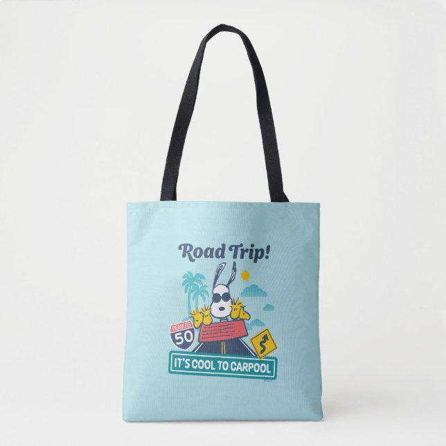 Road Trippin | Peanuts It's Cool To Carpool Tote Bag (Front)