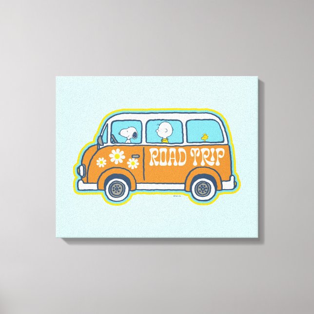 Road Trippin | Peanuts Road Trip Van Canvas Print (Front)