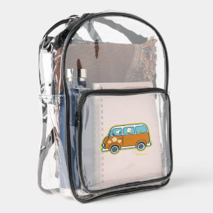 Road Trippin Peanuts Road Trip Van Clear Backpack