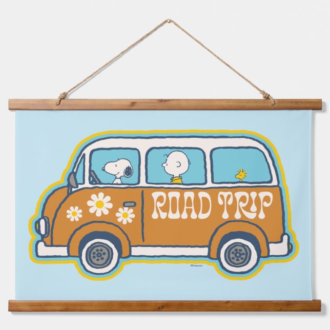 Road Trippin | Peanuts Road Trip Van Hanging Tapestry (Front)
