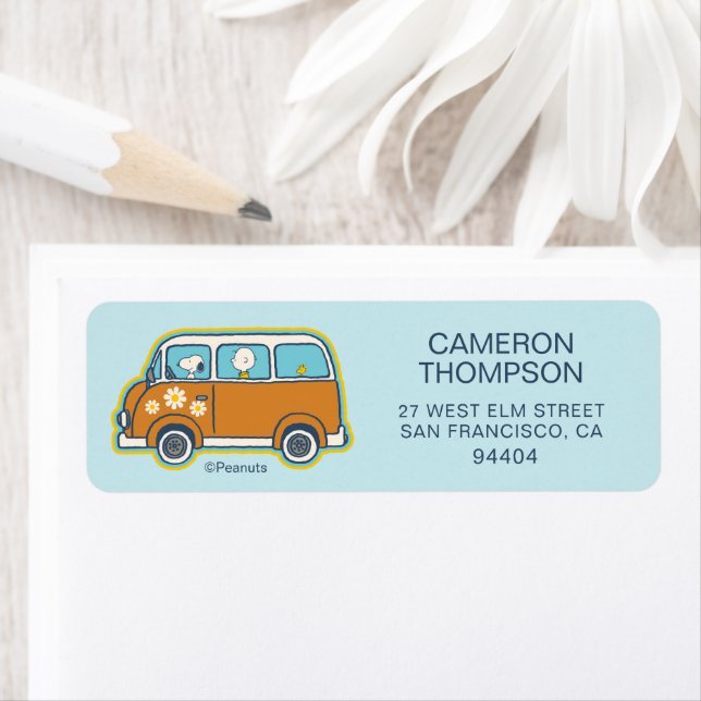 Road Trippin | Peanuts Road Trip Van Label (Insitu)