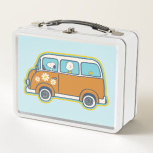 Road Trippin   Peanuts Road Trip Van Metal Lunch Box