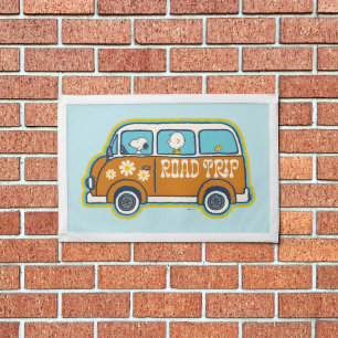 Road Trippin   Peanuts Road Trip Van Pennant