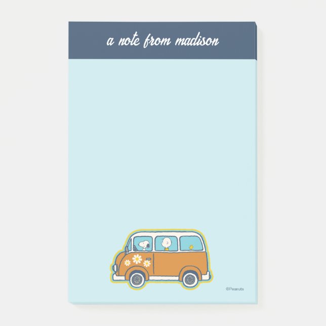 Road Trippin | Peanuts Road Trip Van Post-it Notes (Front)