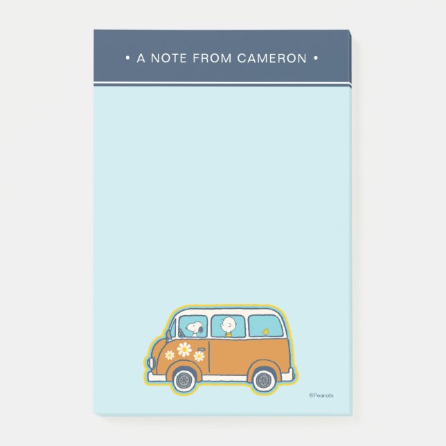Road Trippin | Peanuts Road Trip Van Post-it Notes (Front)