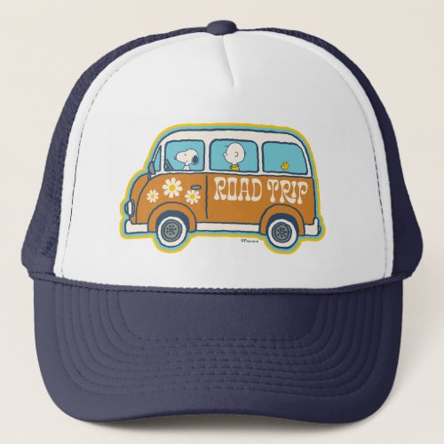 Road Trippin  Peanuts Road Trip Van Trucker Hat