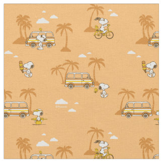 Road Trippin | Peanuts Snoopy Beach Pattern Fabric