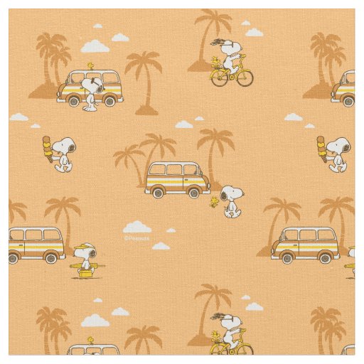 Road Trippin | Peanuts Snoopy Beach Pattern Fabric