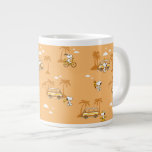 Road Trippin | Peanuts Snoopy Beach Pattern Giant Coffee Mug