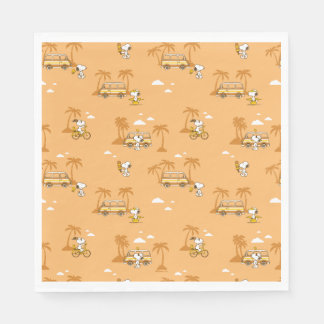 Road Trippin | Peanuts Snoopy Beach Pattern Napkins