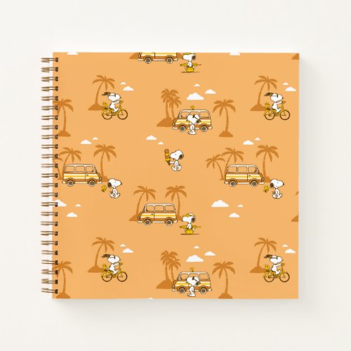 Road Trippin  Peanuts Snoopy Beach Pattern Notebook