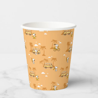 Road Trippin | Peanuts Snoopy Beach Pattern Paper Cups