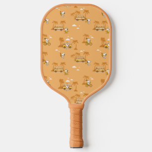 Road Trippin Peanuts Snoopy Beach Pattern Pickleball Paddle