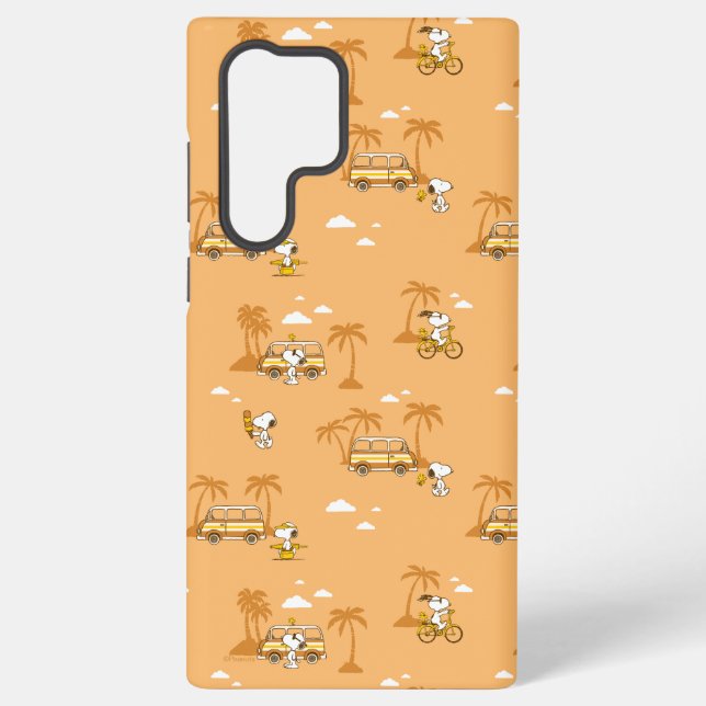 Road Trippin | Peanuts Snoopy Beach Pattern Samsung Galaxy Case (Back)