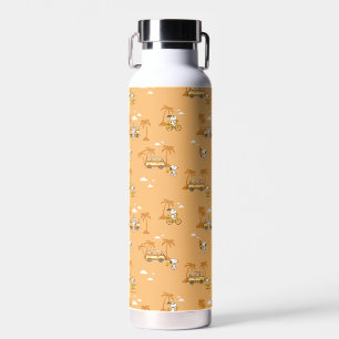 Road Trippin Peanuts Snoopy Beach Pattern Water Bottle