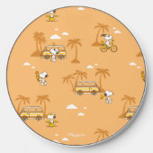 Road Trippin | Peanuts Snoopy Beach Pattern Wireless Charger (Front)