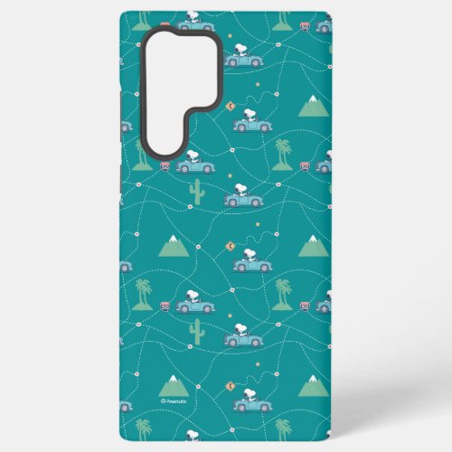 Road Trippin  Peanuts Snoopy Road Trip Pattern Samsung Galaxy S22 Ultra Case