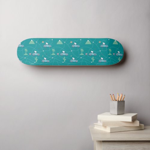 Road Trippin  Peanuts Snoopy Road Trip Pattern Skateboard