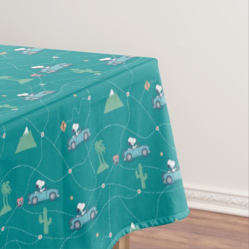 Road Trippin  Peanuts Snoopy Road Trip Pattern Tablecloth