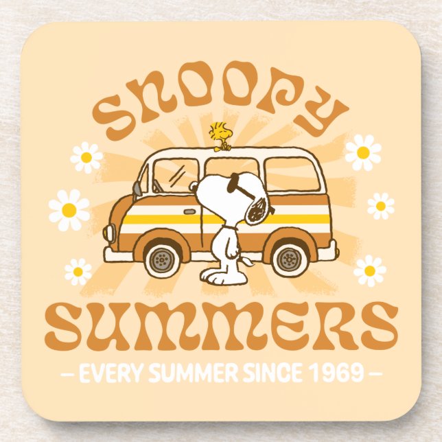 Road Trippin | Peanuts Snoopy Summers Beverage Coaster (Front)
