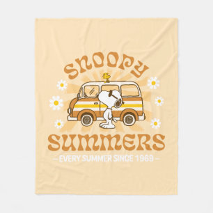 Road Trippin Peanuts Snoopy Summers Fleece Blanket