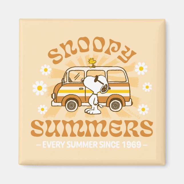 Road Trippin | Peanuts Snoopy Summers Magnet (Front)