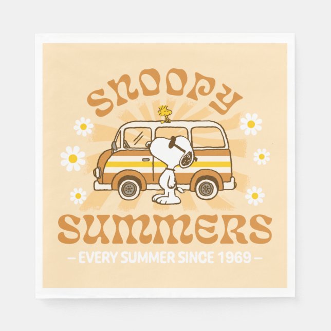 Road Trippin | Peanuts Snoopy Summers Napkins (Front)