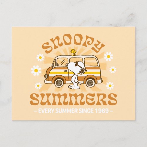 Road Trippin  Peanuts Snoopy Summers Postcard