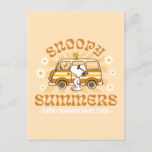 Road Trippin  Peanuts Snoopy Summers Postcard
