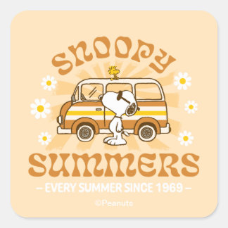 Road Trippin | Peanuts Snoopy Summers Square Sticker