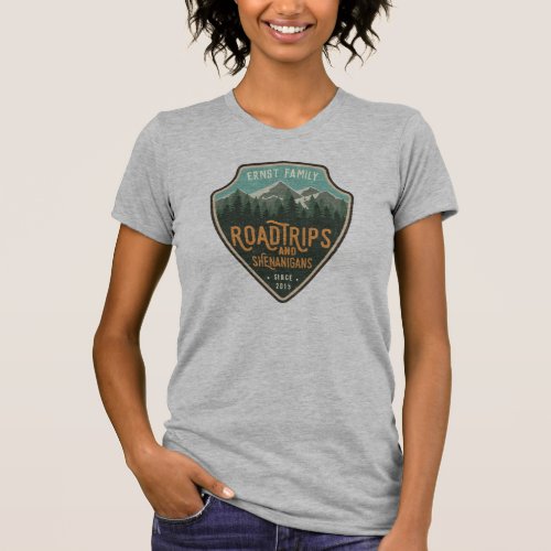 Road Trips and Shenanigans badge T_Shirt