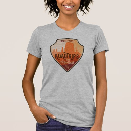 Road Trips and Shenanigans desert badge T_Shirt