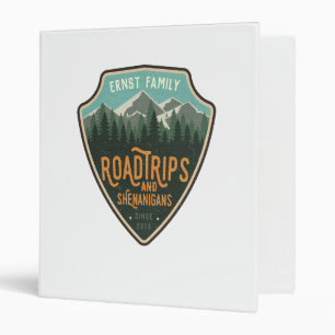 Road Trips and Shenanigans Travel Journal 3 Ring Binder