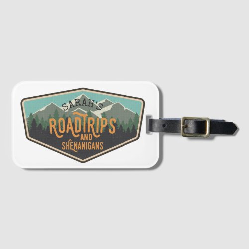 Road Trips  Shenanigans Outdoor Patch Luggage Tag